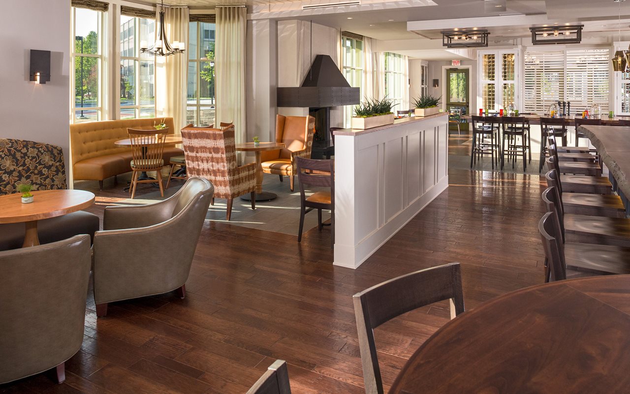 The loung at the Inn at Swarthmore