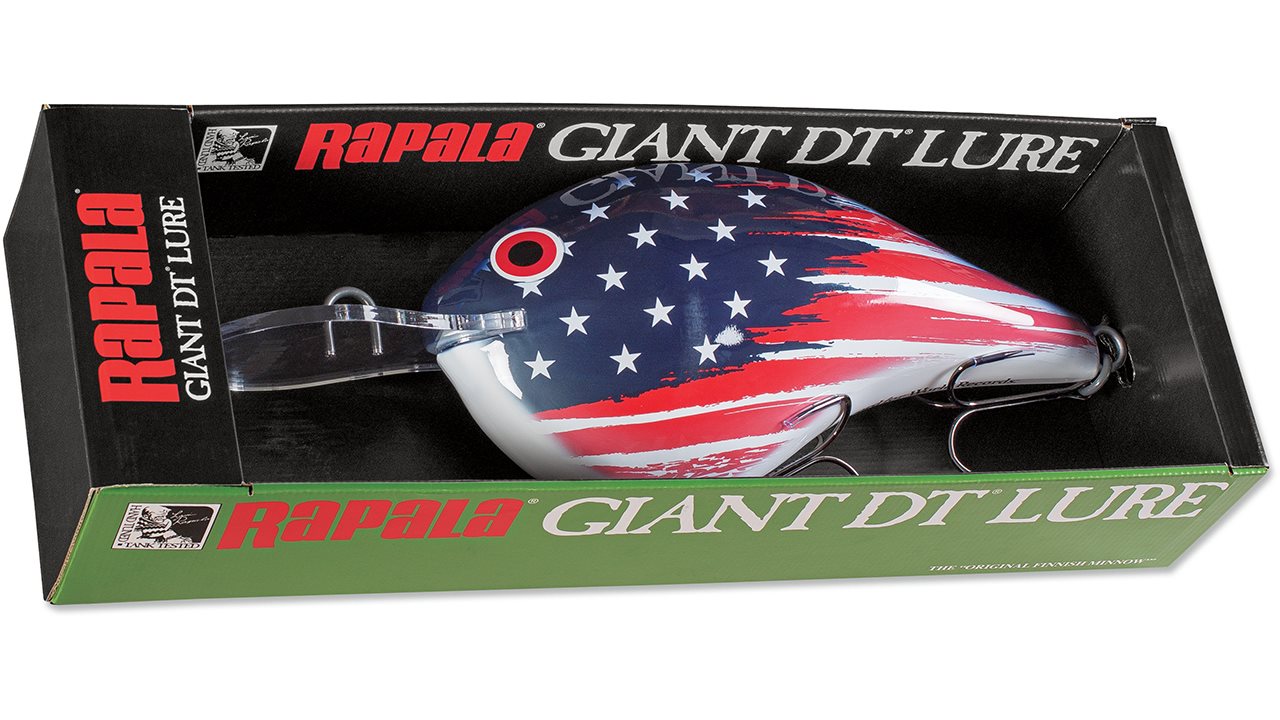 Rapala's Giant DT Lure in the color USA Flag.