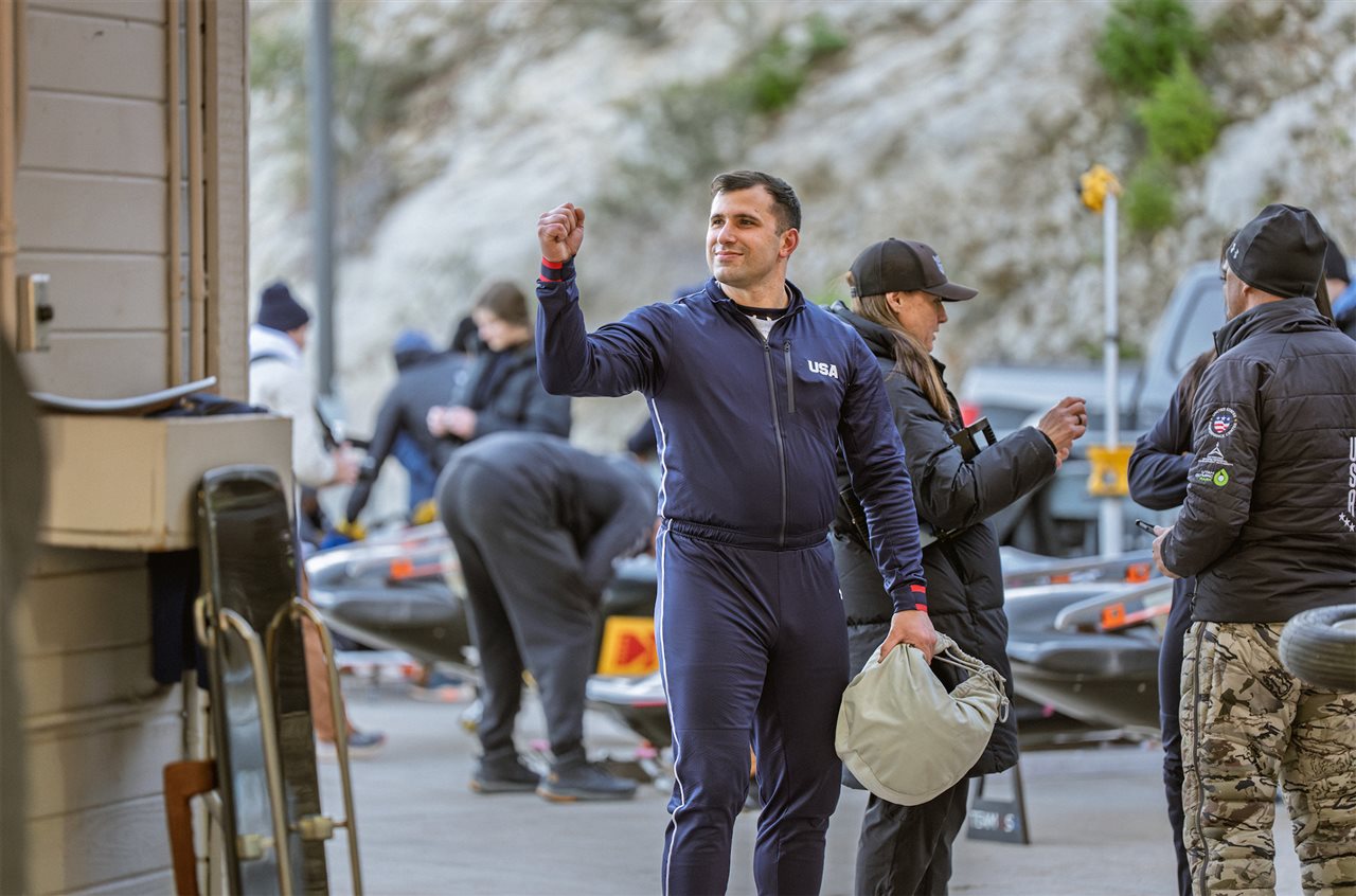 Sgt. Frank Del Duca, training with others, will make his second appearance at the Games and credits his physical readiness to the wide va wide variety of training he experiences in the Army.