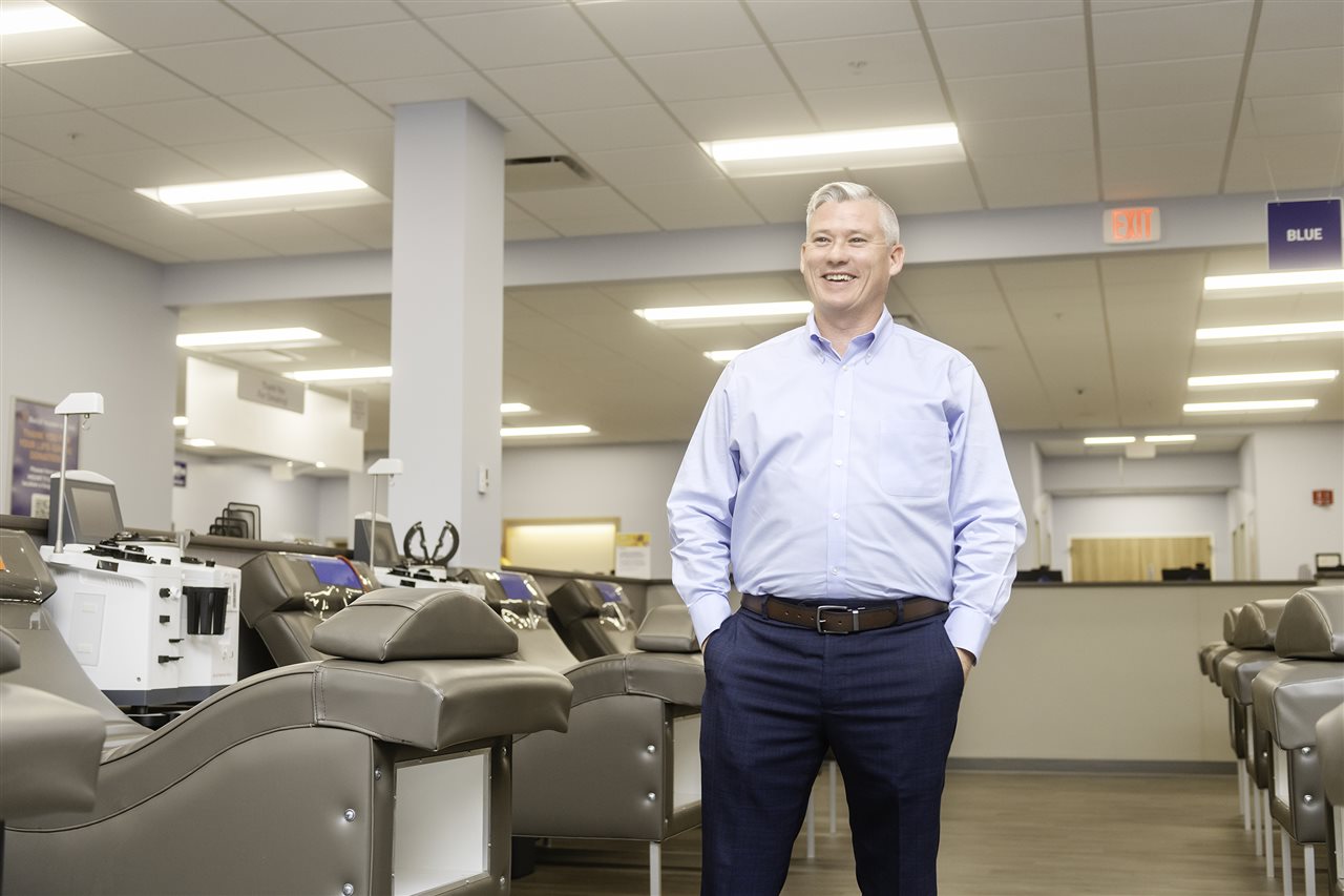 Thomas Byres, Center Manager, BioLife in one of the offices.