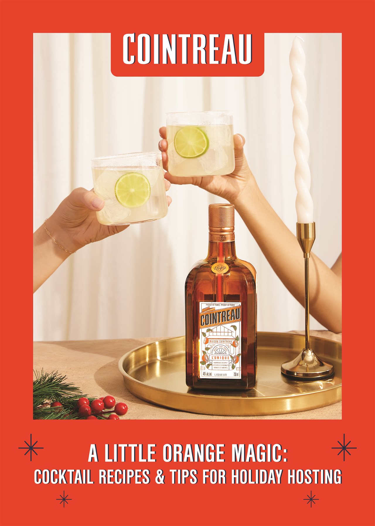 Cover of a booklet containing recipes for various Cointreau drinks